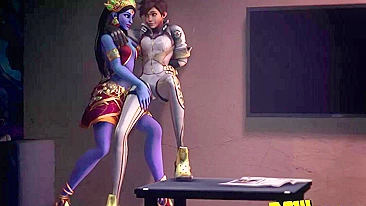 Symmetra and Tracer's M1lkshake - A Sultry Overwatch Fantasy