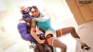 Satirical Symmetra and Soldier 76 CakeofCakes Overwatch