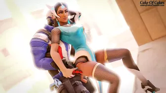 Satirical Symmetra and Soldier 76 CakeofCakes Overwatch