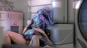 Mass Effect's Tali'zorah and Rayya get down and dirty in Nodusfm's latest hentai porn video.