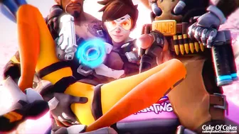 Overwatch's Tracer and Hanzo Get Caught in a Sticky Situation Overwatch's Tracer and Hanzo Get Caught in a Sticky Situation