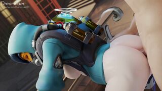 Watch Tracer's Dream Ride in 3D - Overwatch Fan Art