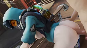 Watch Tracer's Dream Ride in 3D - Overwatch Fan Art