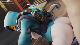 Watch Tracer's Dream Ride in 3D - Overwatch Fan Art