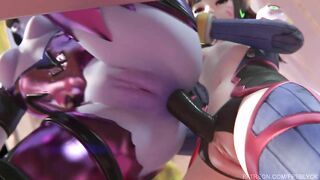 Widowmaker and D.Va Get Freaky in Overwatch Fan Art