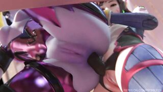 Widowmaker and D.Va Get Freaky in Overwatch Fan Art