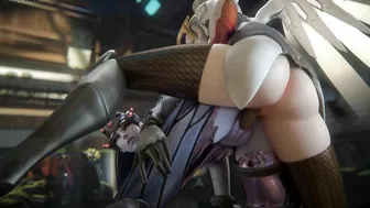 Widowmaker and Mercy Get Freaky in Overwatch - Hentai Porn Video
