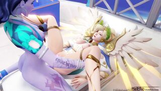 Overwatch's Widowmaker and Mercy get hot and heavy in Hentai porn