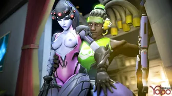 Widowmaker and Lucio Go Bareback in 'Overwatch' Hentai Porn Video