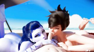 Hentai Porn Video - Widowmaker and Tracer Duke It Out in Overwatch