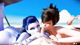 Hentai Porn Video - Widowmaker and Tracer Duke It Out in Overwatch