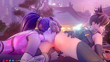 Widowmaker and Tracer ForceballFx Overwatch - A Steamy Lesbian Romp