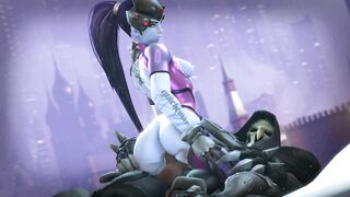 Revamped! Widowmaker and Reaper's Steamy Romp in 'The G-Works Overwatch'