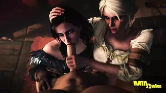 Yennefer and Ciri's M1LKc4kE in The Witcher 3 - A Sizzling Hot Hentai Porn Video!