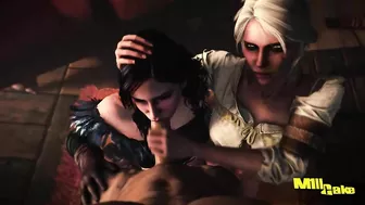 Yennefer and Ciri's M1LKc4kE in The Witcher 3 - A Sizzling Hot Hentai Porn Video!