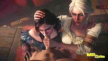 Yennefer and Ciri's M1LKc4kE in The Witcher 3 - A Sizzling Hot Hentai Porn Video!