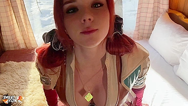 My Sis in Cosplay Costume Merigold Suck Dick and Rough Fucks, Facial, POV, Cumshots