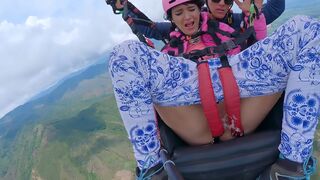 Squirting While Paragliding in 7500 Feet Above The Sea! Downstairs thought it was rain!