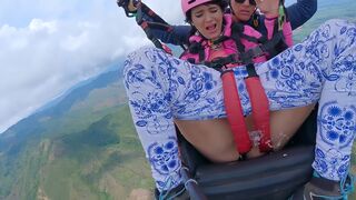 Squirting While Paragliding in 7500 Feet Above The Sea! Downstairs thought it was rain!