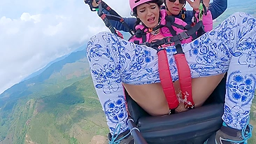 Squirting While Paragliding in 7500 Feet Above The Sea! Downstairs thought it was rain!