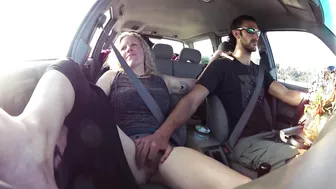My mad husband playing with my pussy on the highway simultaneously he driving car