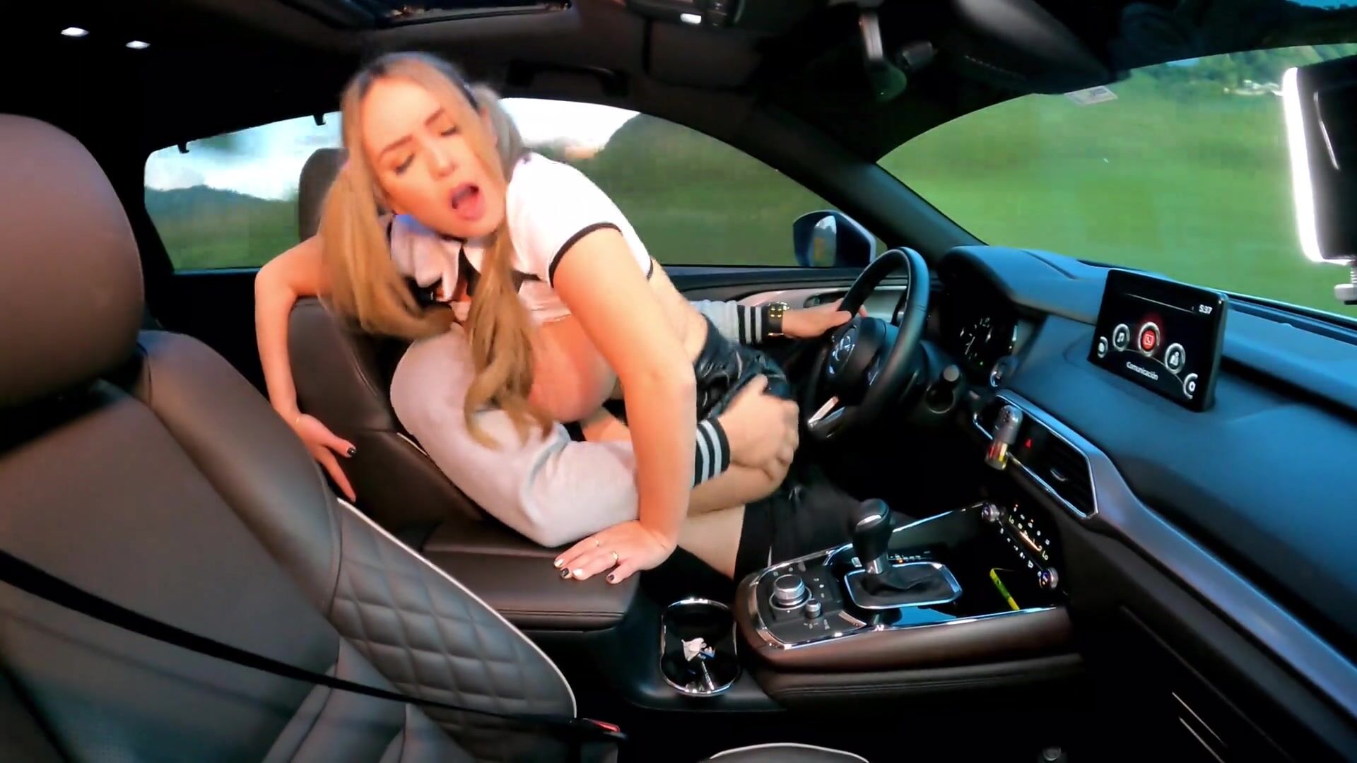 Car Ma Girl And Boys Hd Porn - I fuck my husband in the car on a public highway while he is driving |  AREA51.PORN