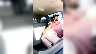 Fingering & playing with my cunt teasing my hubby while he driving on highway