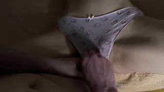 Sexy girl masturbates with roommate's lingerie in hot video.