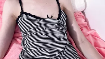 Sensual tender hand job with hot cum shot on your tits and smeared cum all over your body.