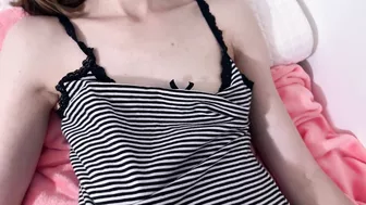 Sensual tender hand job with hot cum shot on your tits and smeared cum all over your body.