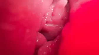 Sexy girl receiving oral pleasure in high definition.