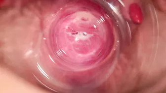 Camera captures intimate moment from within Lena's vagina.