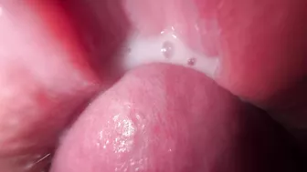 Intimate close-up of teen step sister's creamy pussy.