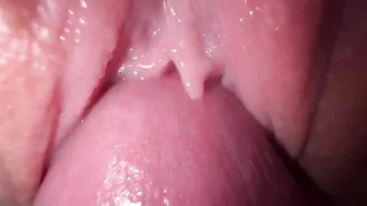 Intimate close-up of teen step sister's creamy pussy.
