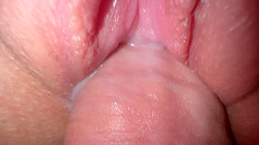 Intimate close-up of teen step sister's creamy pussy.