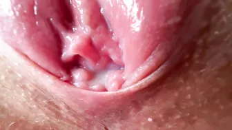 Intensely aroused and moist, her sex is ready for action.