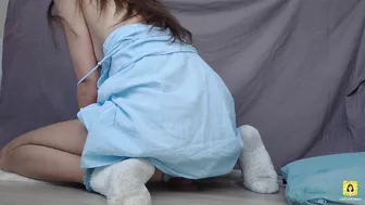 The cowgirl took it all and splattered her load everywhere.