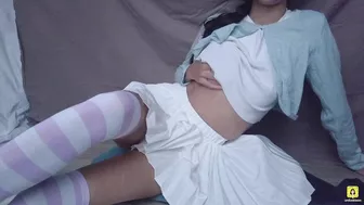 Squirt like crazy while getting double-teamed with a dildo and your favorite partner!