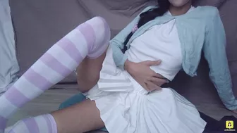 Squirt like crazy while getting double-teamed with a dildo and your favorite partner!