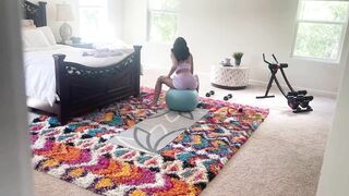 Caught by  Sister During her Yoga, She Sucked the CUM out of my Big Dick