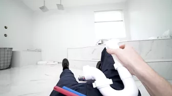 Caught the Plumber Staring at my Pussy, so I Share it with him