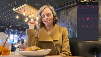 Experience intense pleasure with our Lush remote-controlled vibrator in a private changing room and restaurant. Experience intense pleasure with our Lush remote-controlled vibrator in a private changing room and restaurant.