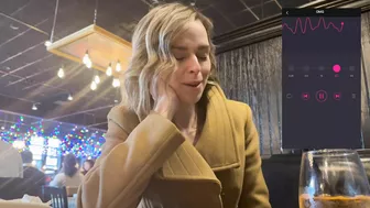 Experience intense pleasure with our Lush remote-controlled vibrator in a private changing room and restaurant.