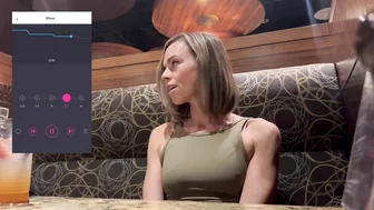 Cumming hard at a public restaurant with a Lush remote-controlled vibrator. Cumming hard at a public restaurant with a Lush remote-controlled vibrator.