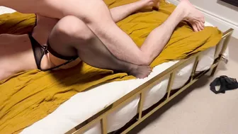 Husband and buddy share sloppy seconds with filled-up wife in a hot threesome.