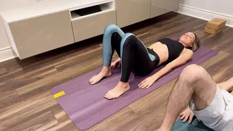Wife has creampie in yoga pants during hot wife session filmed by husband. Wife has creampie in yoga pants during hot wife session filmed by husband.