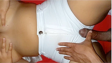 Father Fucks Daughter - Brazilian Big Ass Wearing White Jeans Pt. I