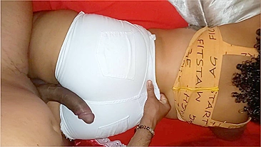 Father Fucks Daughter - Brazilian Big Ass Wearing White Jeans Pt. I