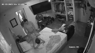 Cheating wife caught by a hidden camera she fuck with lover