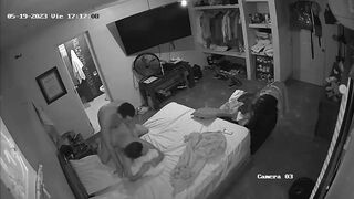 Cheating wife caught by a hidden camera she fuck with lover